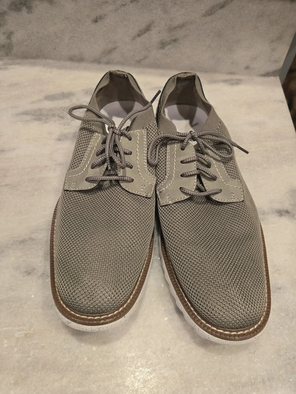 Johnston & Murphy Gray Knit Oxford Shoes 10.5 Usa